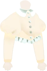 憧れの魔女風シャツ・白の画像