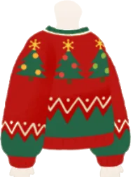 ツリー柄のクリスマスセーターの画像