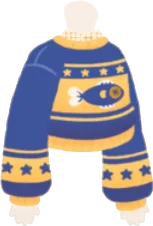 スターリーお魚セーター・青の画像