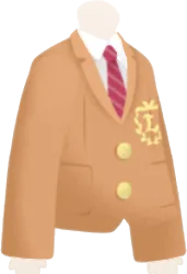 キャメル色のスクールブレザーの画像