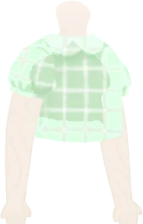 バルーンスリーブブラウス・緑の画像