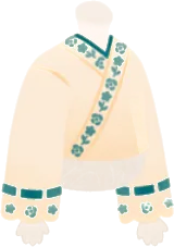 小花の着物風トップスの画像