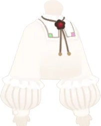 お花のループタイ付きブラウスの画像