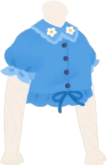 フラワーデニムトップスの画像