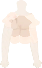 麻のフリルトップスの画像