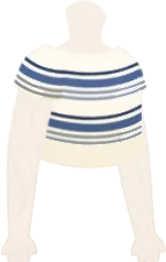 ボートネックボーダートップスの画像