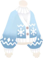 雪模様のニットトップスの画像