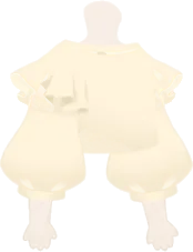 フリルスリーブトップ・白の画像