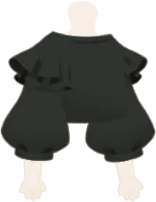 フリルスリーブトップ・黒の画像