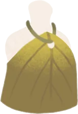 葉っぱで作られたトップス・茶の画像