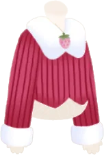 プラム色のコーデュロイトップスの画像