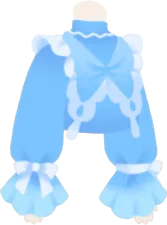 蝶フリルシャツ・水色の画像
