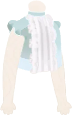ノースリーブのフリルブラウスの画像