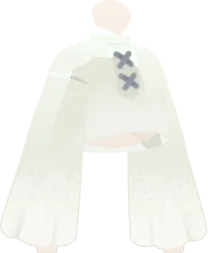レースアップの未晒シャツの画像