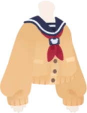 カーディガンセーラートップスの画像