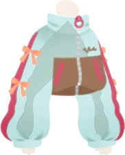 リボン付きトラックトップスの画像