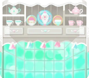 ティーポットの棚の画像