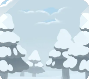 針葉樹の雪景色の画像