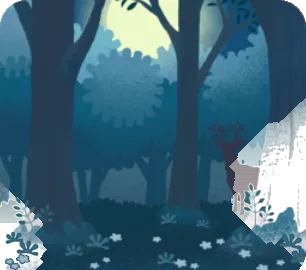 神秘の森・夜の画像