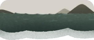 風が吹き荒れる海の画像