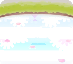 桜の水辺の背景・昼の画像