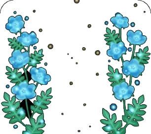 星の光のネモフィラと星空の背景の画像