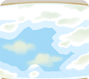 空の絵が描かれたテーブルの画像