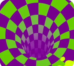派手なトリックアートの壁の画像