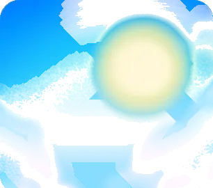 暑い日の夏空・水色の画像
