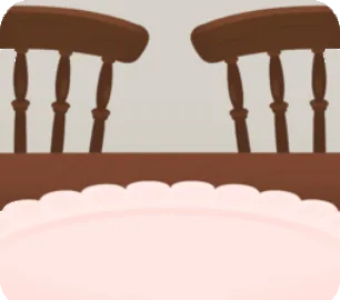 お皿の載ったテーブルセットの画像