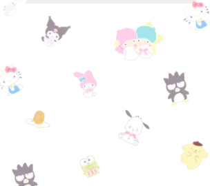 サンリオキャラクターズステッカーの画像
