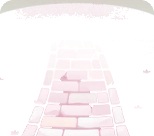 庭園の奥へ誘う歩道の画像