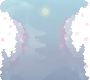 春の朝の枝垂桜の画像