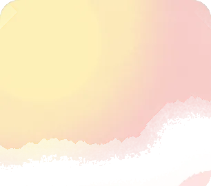 淡いピンク色と暖かな陽だまりの空の画像