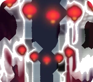 提灯ともる夜市の画像