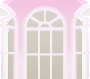 メルヘンな窓のついた壁の画像