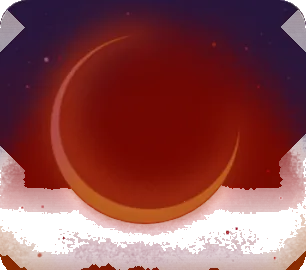 月が笑う前夜の空の画像