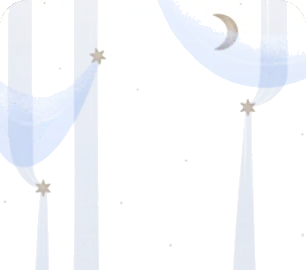 ベールがかかった夜空・白の画像