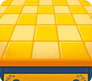 キッチンの黄色いタイルの作業台の画像