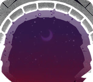 バルコニーから見える夜空の画像
