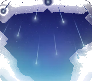 流星群が降り注ぐ空の画像