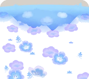 ネモフィラ畑の丘の画像