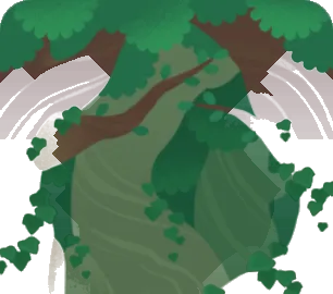 森にのまれた研究所の壁の画像