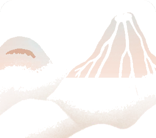 火山のそびえる空・ピンクの画像