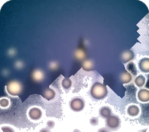 バルコニーから見える夜景の画像