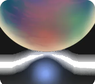 大きく迫る惑星の風景の画像