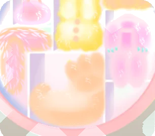 コスメケース風の棚の画像
