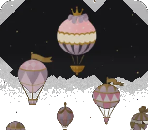 優しい夜を連れてくる気球の背景の画像
