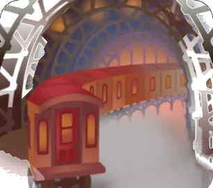 駅の光景の画像