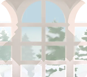 雪景色がまぶしい朝の画像